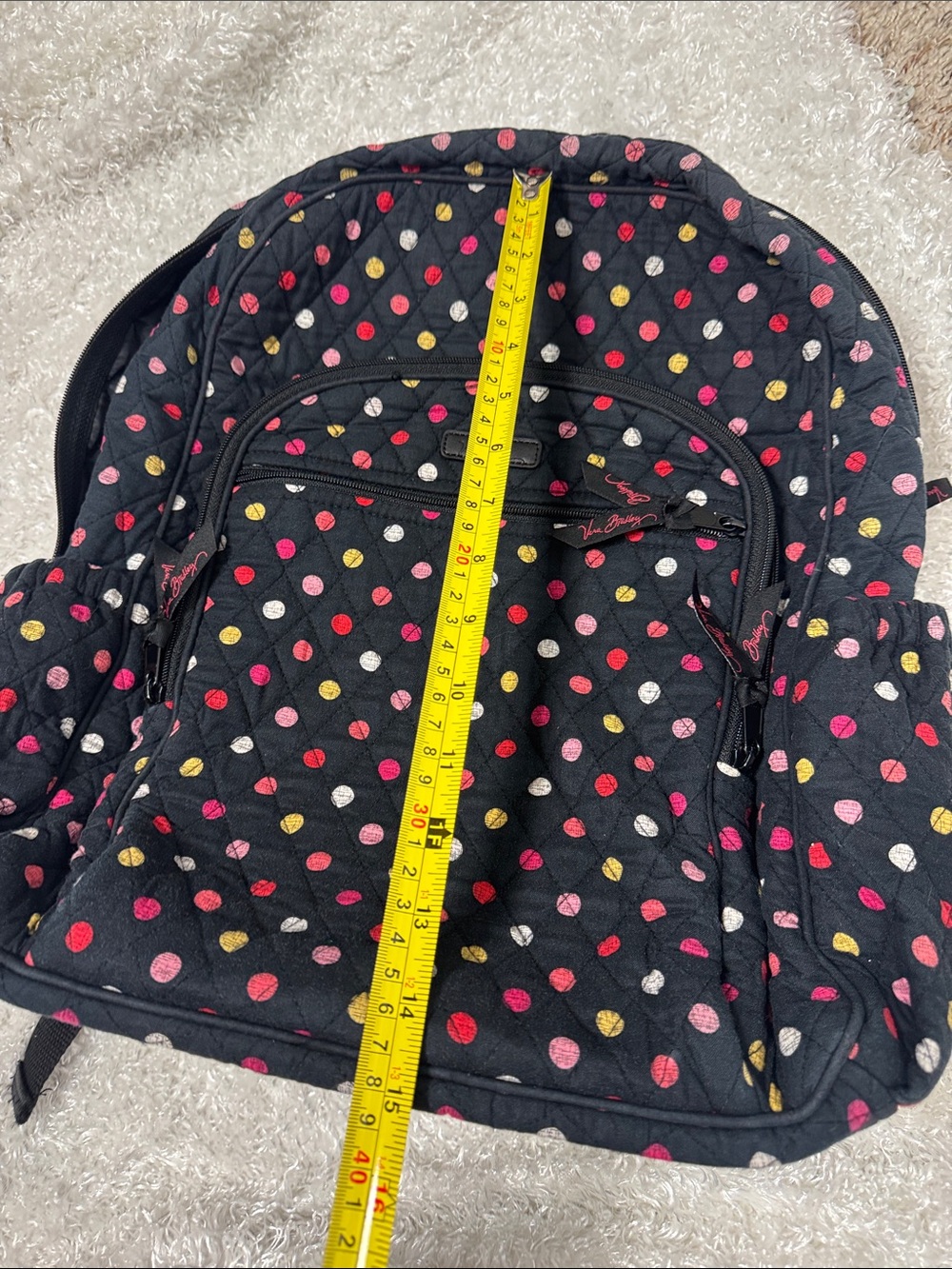 Vera Bradley polka dot back pack full size. - Picture 9 of 9